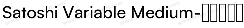 Satoshi Variable Medium字体转换